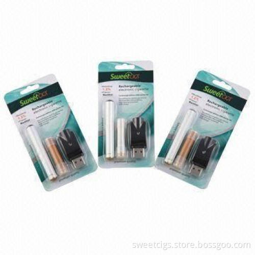 Rechargeable Electronic Cigarettes, USB Charger, Menthol Cartridge Refills, 2.5-hour Charging Time